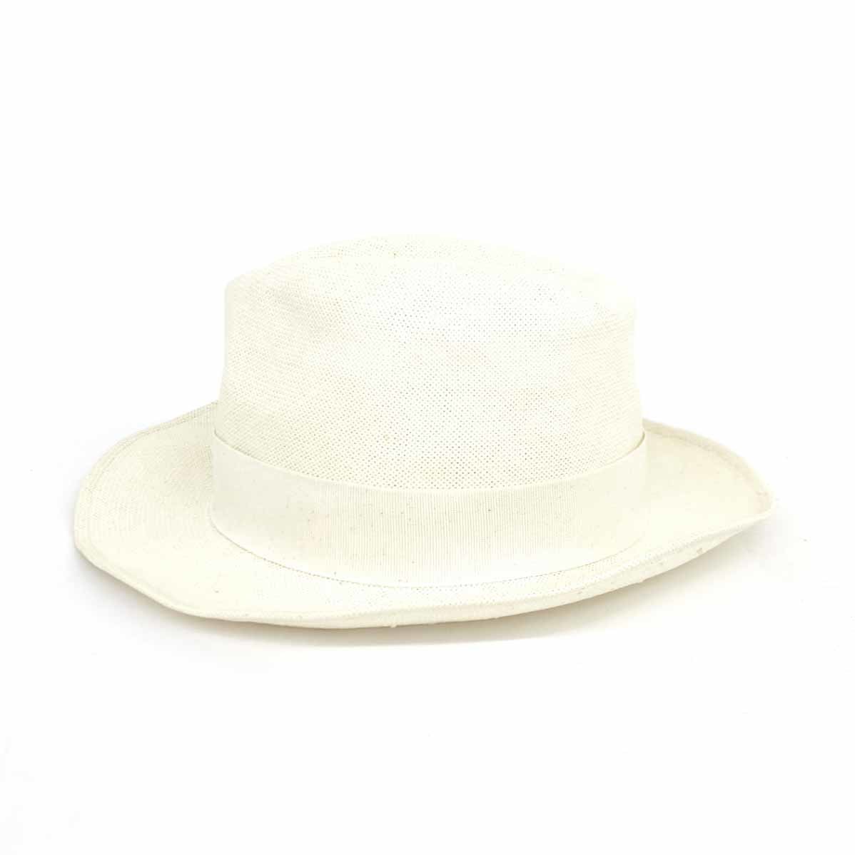 良好◆bettina ベッティーナ ストローハット ◆ オフホワイト PAPER100% 中折れ レディース イタリア製 帽子 hat 服飾小物_画像2