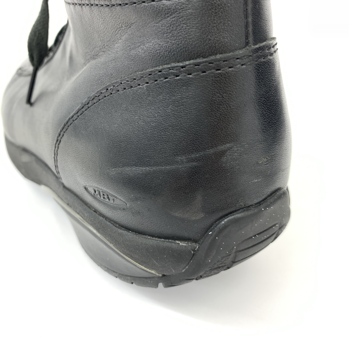 ◆MBT マサイベアフットテクノロジー ブーツ 40◆ ブラック/ネイビー レザー×ニット ビブラムソール メンズ 靴 シューズ shoes_画像10