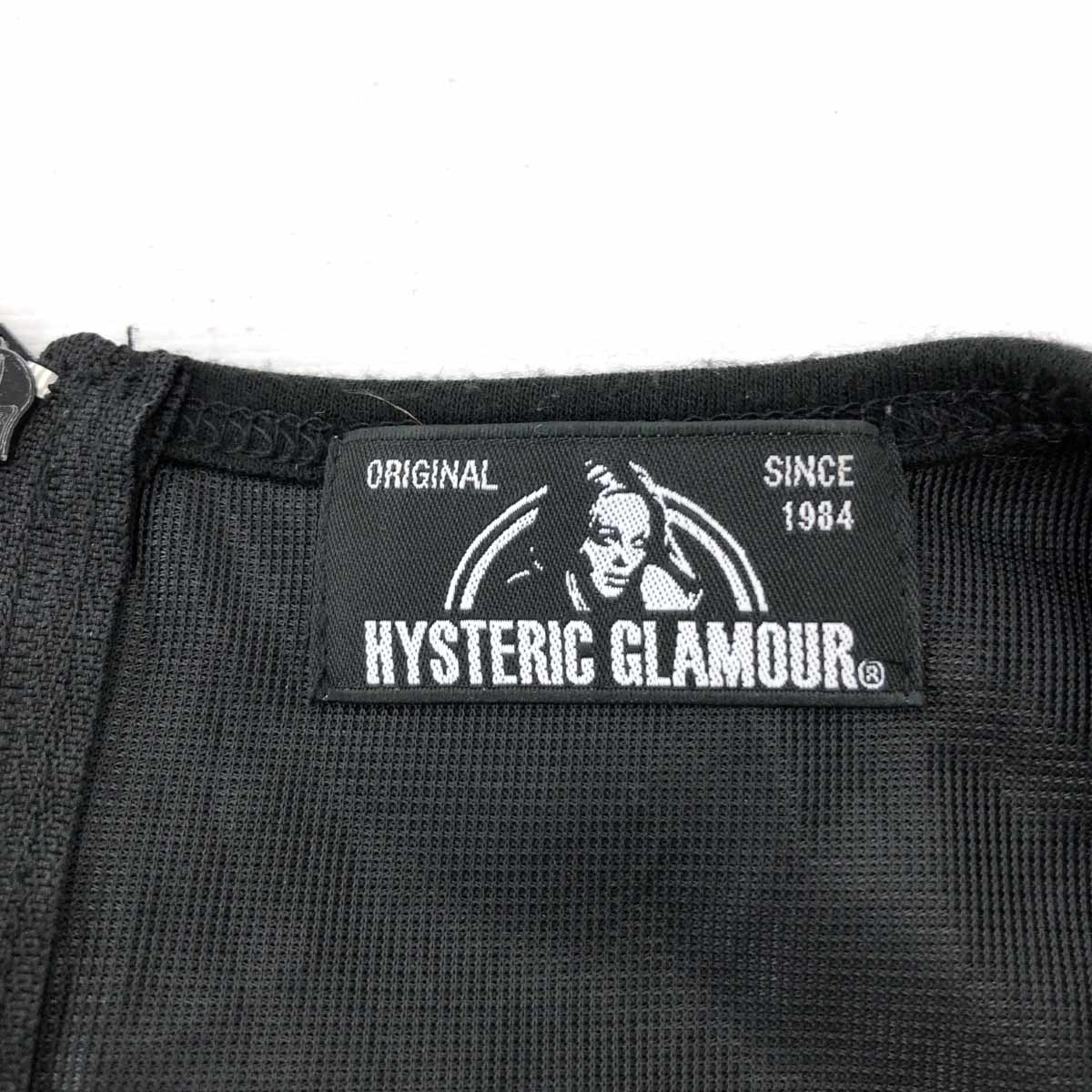 ◆HYSTERIC GLAMOUR ヒステリックグラマー オールインワン サイズF◆ ブラック レディース キッスコラボ バンＴ_画像6