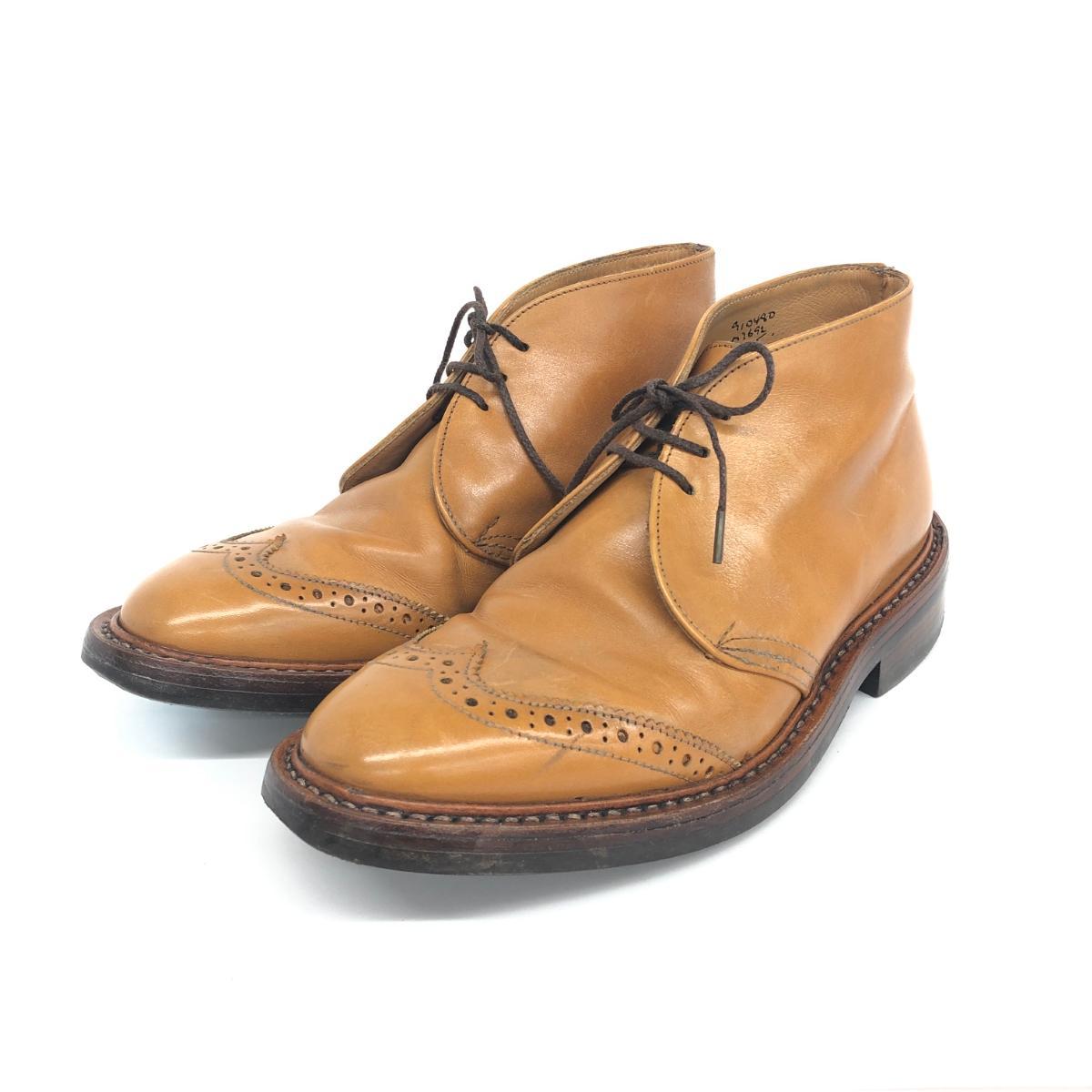 ◆Trickers トリッカーズ ブーツ 6.5◆ ブラウン レザー ウィングチップ メンズ 靴 シューズ boots ワークブーツ_画像1