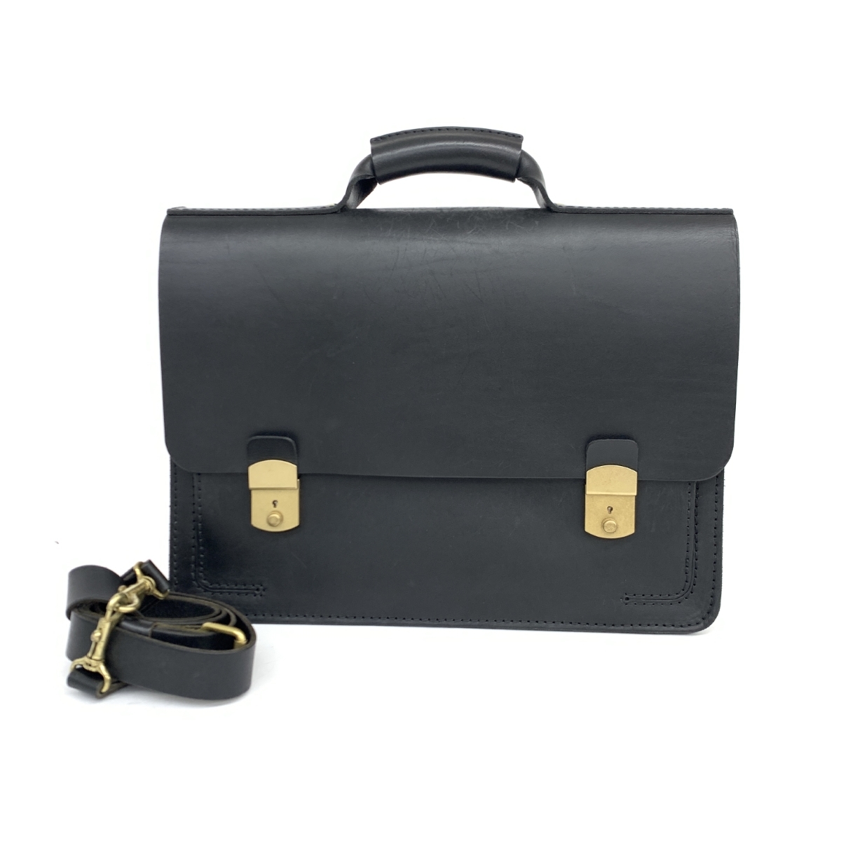 ◆HERZ ヘルツ 2WAYビジネスバッグ◆ ブラック レザー メンズ ブリーフ ハンド ショルダー bag 鞄