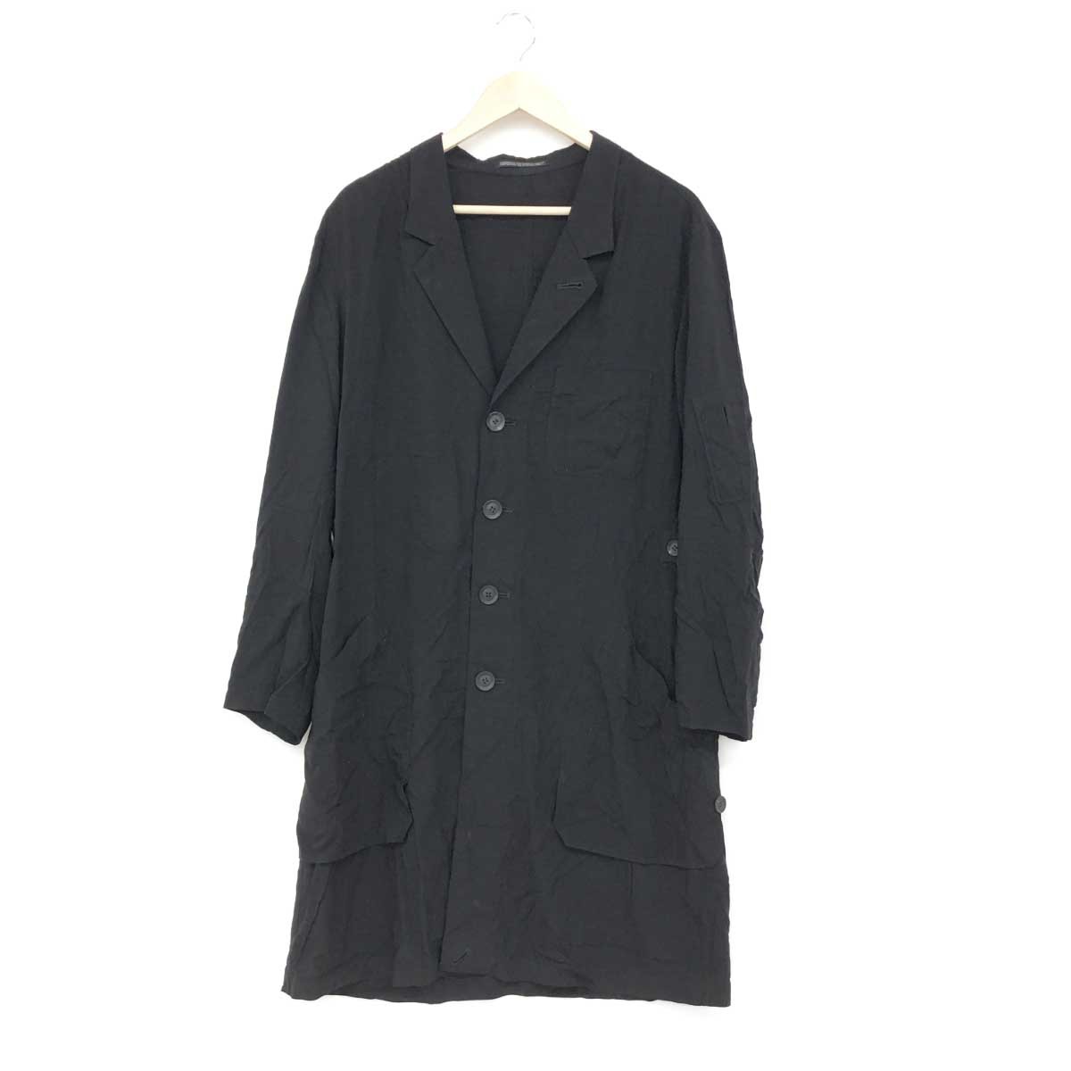 ◆YOHJI YAMAMOTO ヨウジヤマモト ワークシャツジャケット ◆FG-J80-204 ブラック メンズ アウター RY LAWN WORK SHIRT JKT