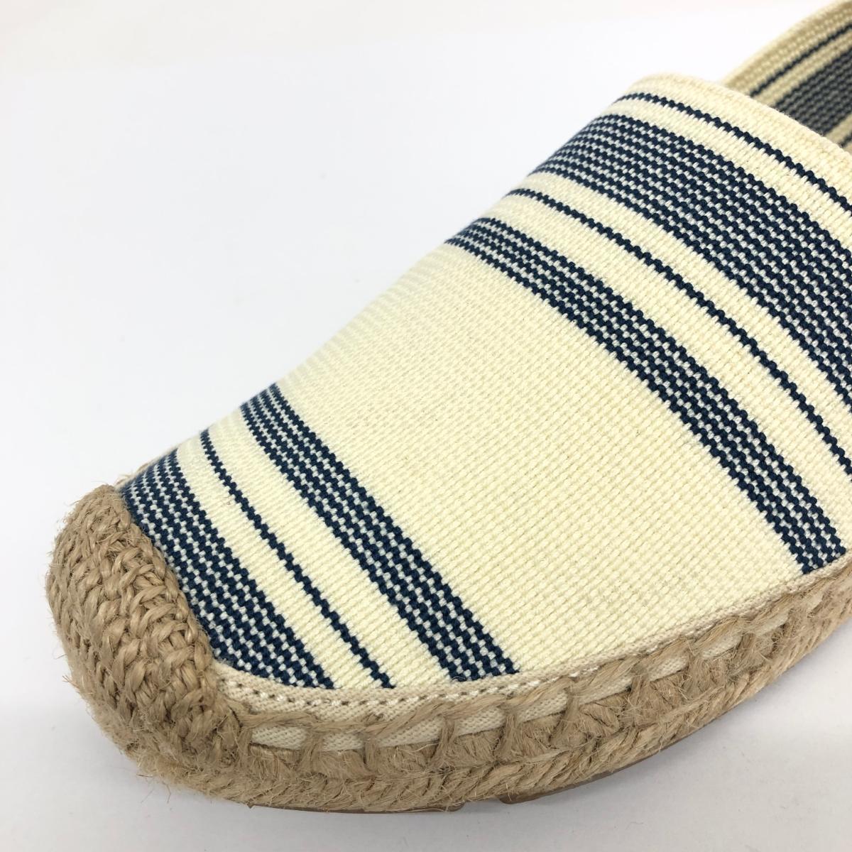 良好◆TORYBURCH トリーバーチ エスパドリーユシューズ 6◆ ネイビー/ベージュ キャンバス レディース 靴 シューズ shoes_画像8