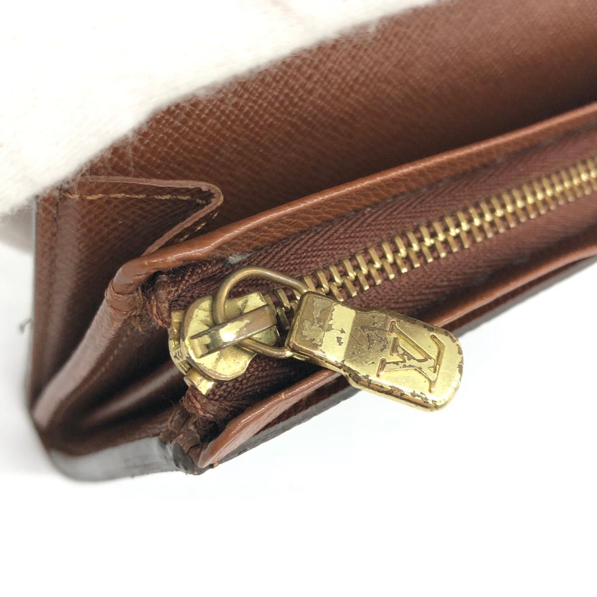 ◆LOUIS VUITTON ルイヴィトン ポルトモネビエトレゾール 二つ折り財布◆M61730/CT0063 ブラウン モノグラム ユニセックス 財布_画像7