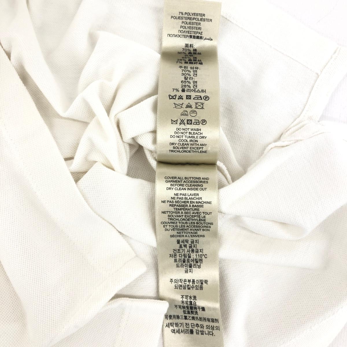 *Burberry Brit Burberry Blit polo-shirt with short sleeves XS size * ivory cotton × silk men's tops 