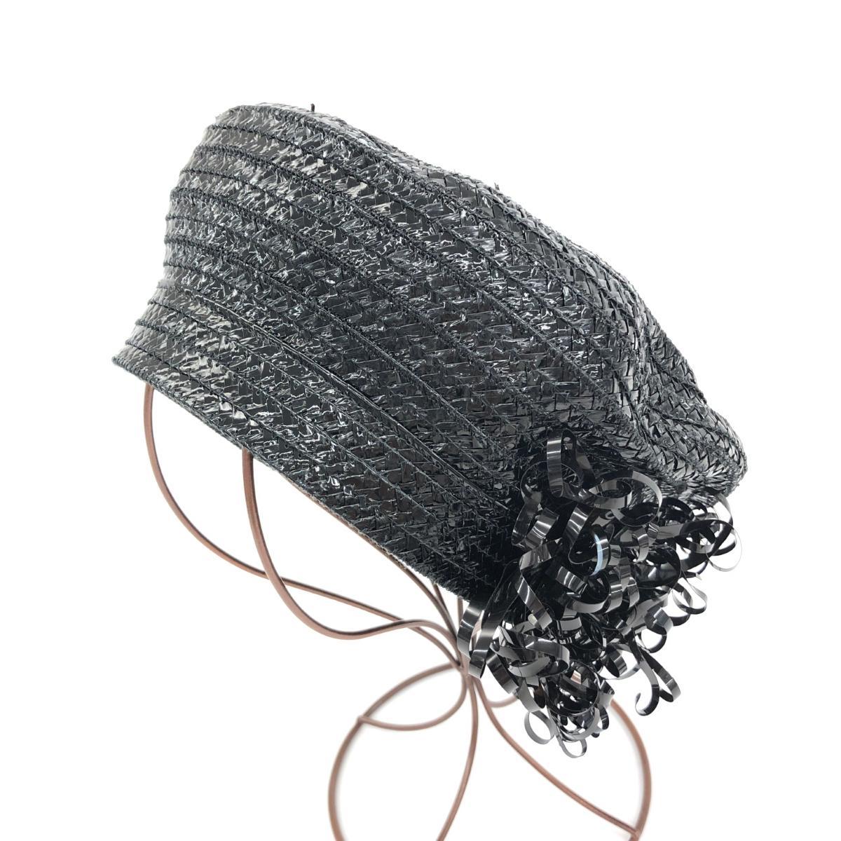 良好◆JACQUES LE CORRE ジャックルコー 帽子 ◆ ブラック レディース 帽子 ハット hat 服飾小物_画像7