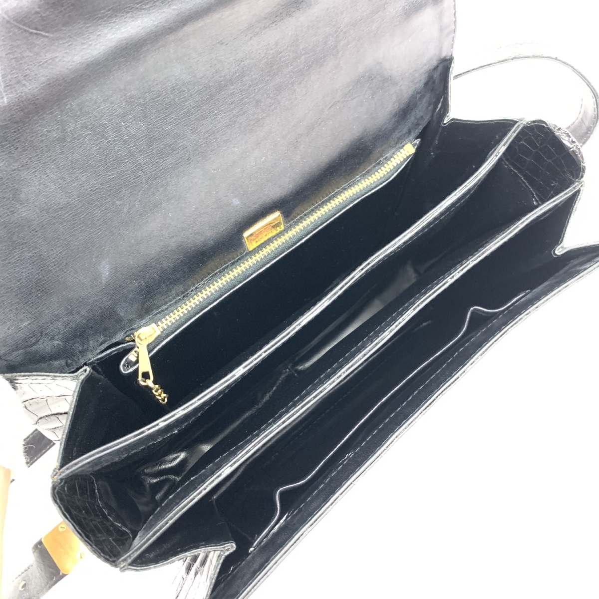 ◆ワニ革 クロコダイル ショルダーバッグ◆ ブラック 本革 レディース bag 鞄_画像5