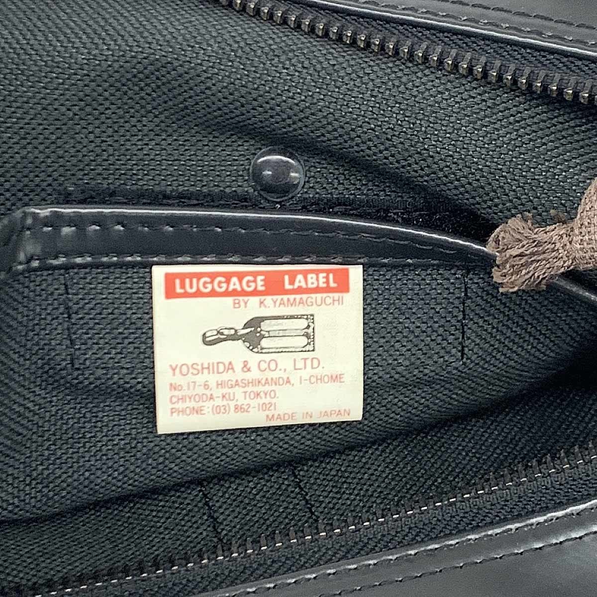 ◆LUGGAGE LABEL ラゲッジレーベル ショルダーバッグ◆ ブラック PVC メンズ 斜め掛け bag 鞄_画像6