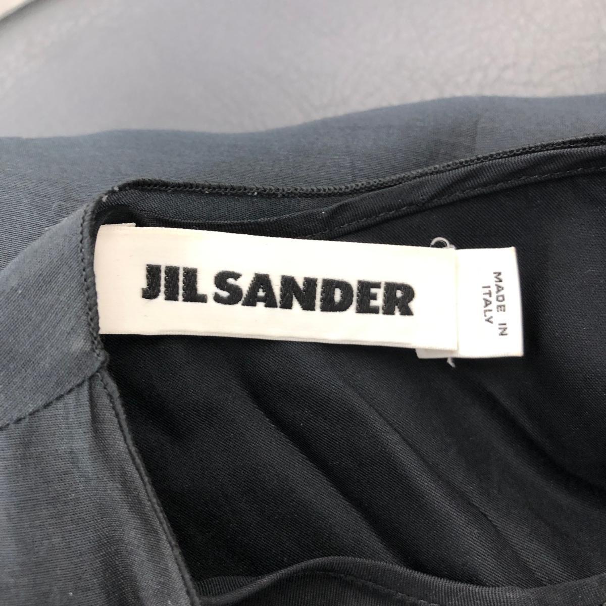 良好◆JIL SANDER ジルサンダー ノースリーブカットソー サイズ40◆ ブラック コットンシルク レディース トップス スパンコール_画像4