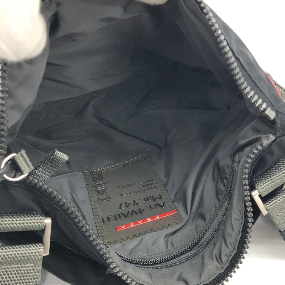 ◆PRADA SPORTS プラダスポーツ ショルダーバッグ◆4VA031 ブラック ナイロン クロスボディ ユニセックス 斜め掛け bag 鞄_画像4