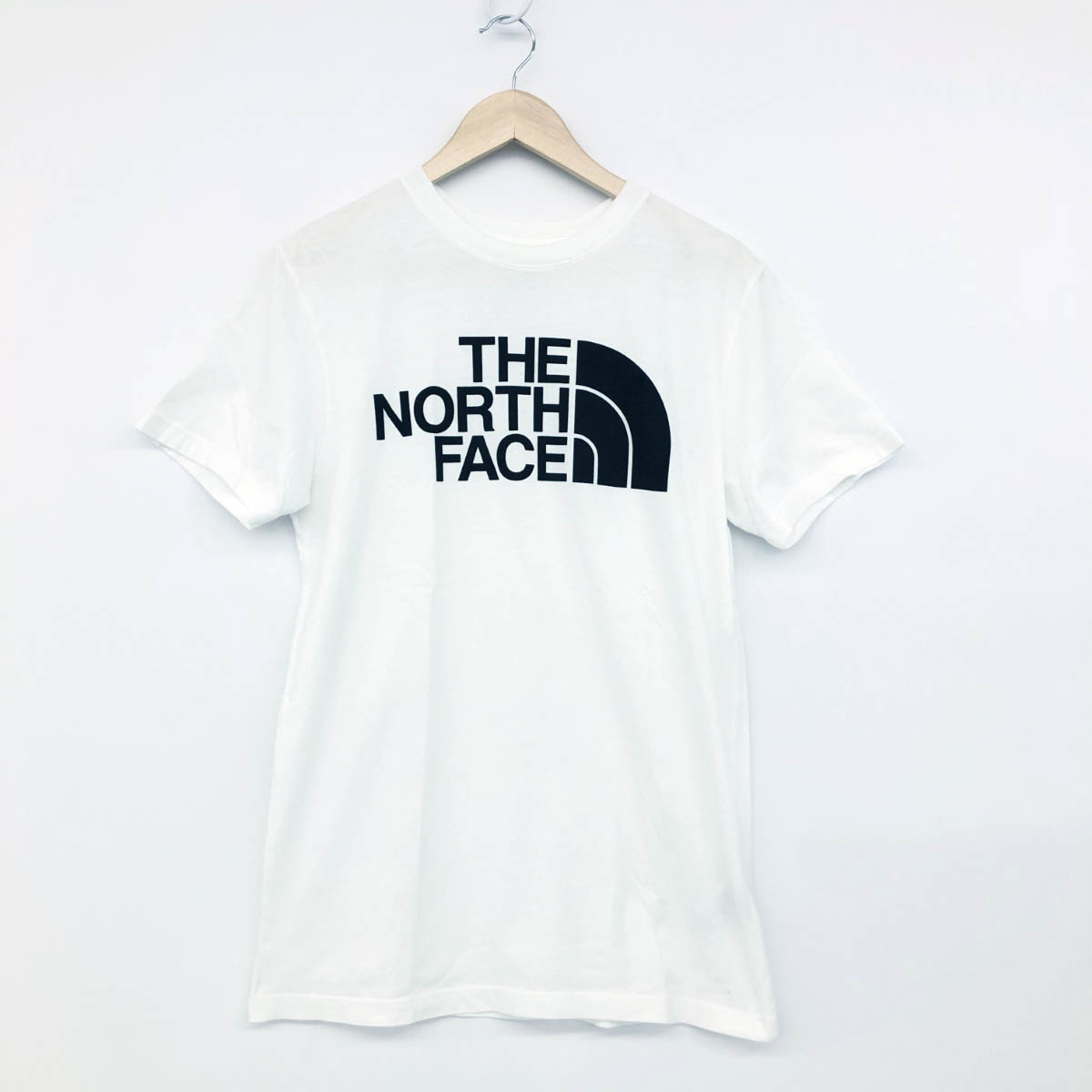 ◆THE NORTH FACE ザノースフェイス 半袖Tシャツ サイズS◆ ホワイト コットン メンズ トップス ロゴプリント_画像1