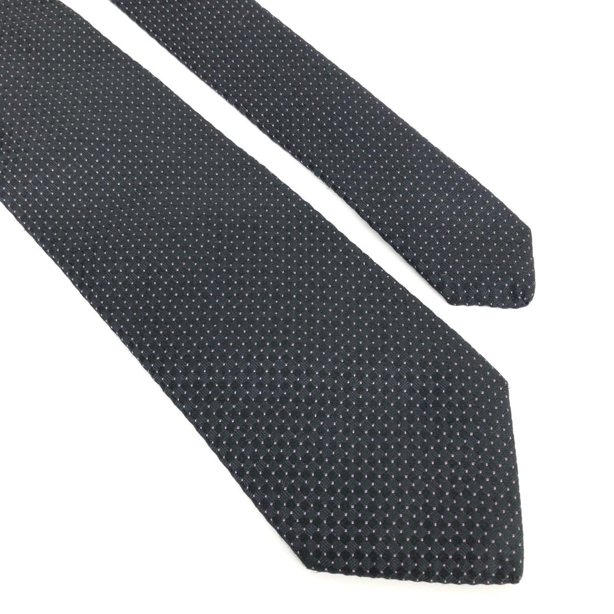  хороший *PRADA Prada галстук * черный шелк 100% точка мужской шелк формальный костюм джентльмен аксессуары 