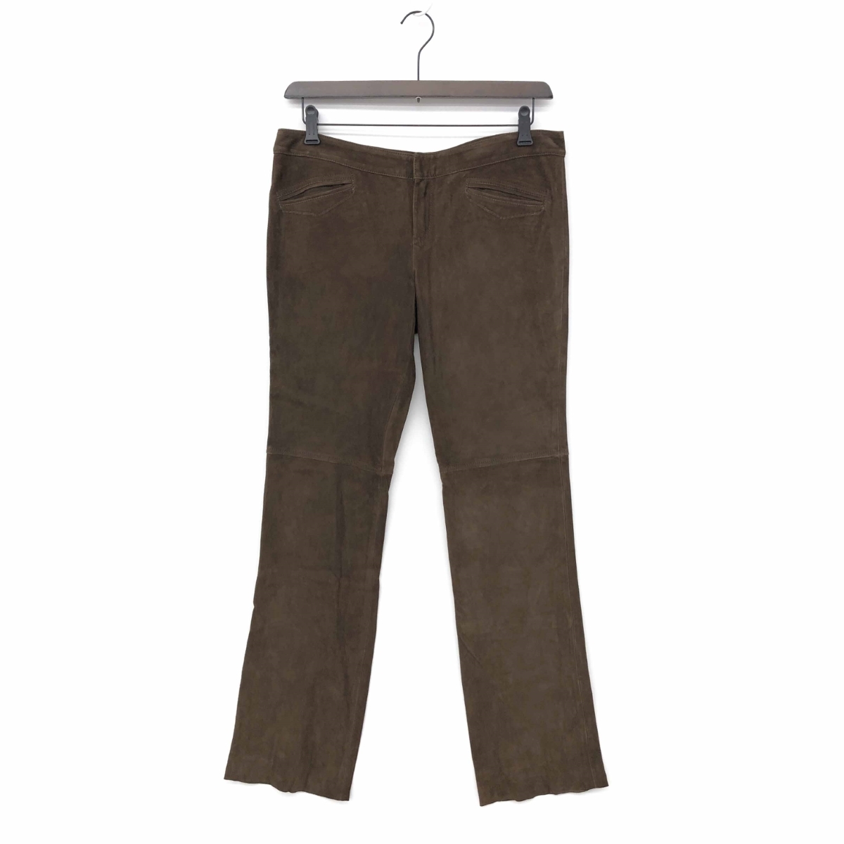  excellent *RALPH LAUREN Ralph Lauren suede pants size 3f* Brown sheep leather lady's leather bottoms original leather 