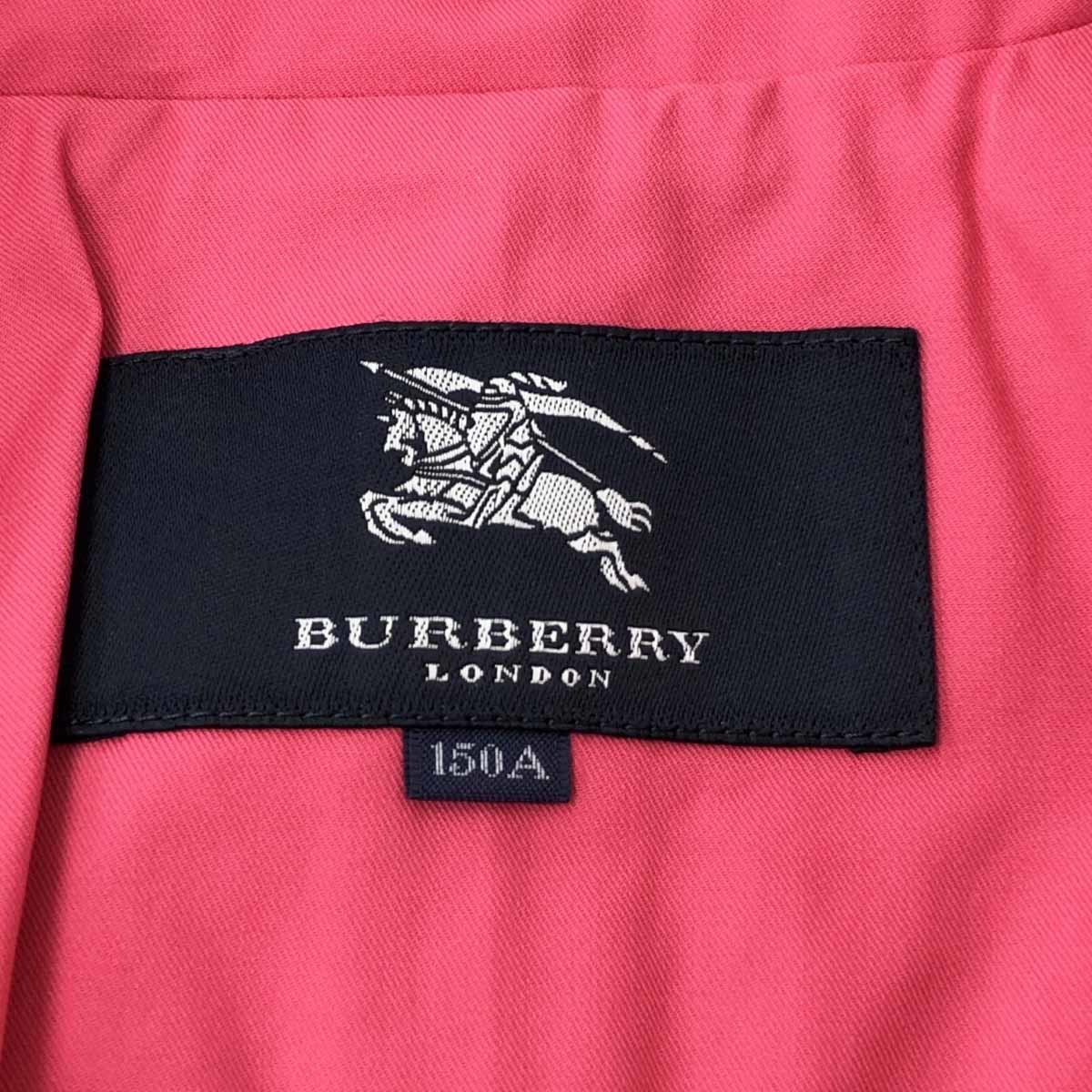 ◆BURBERRY LONDON バーバリーロンドン ショートトレンチコート キッズサイズ150A◆ ピンク キッズ アウター 子供服 女の子 ベルト付き_画像6