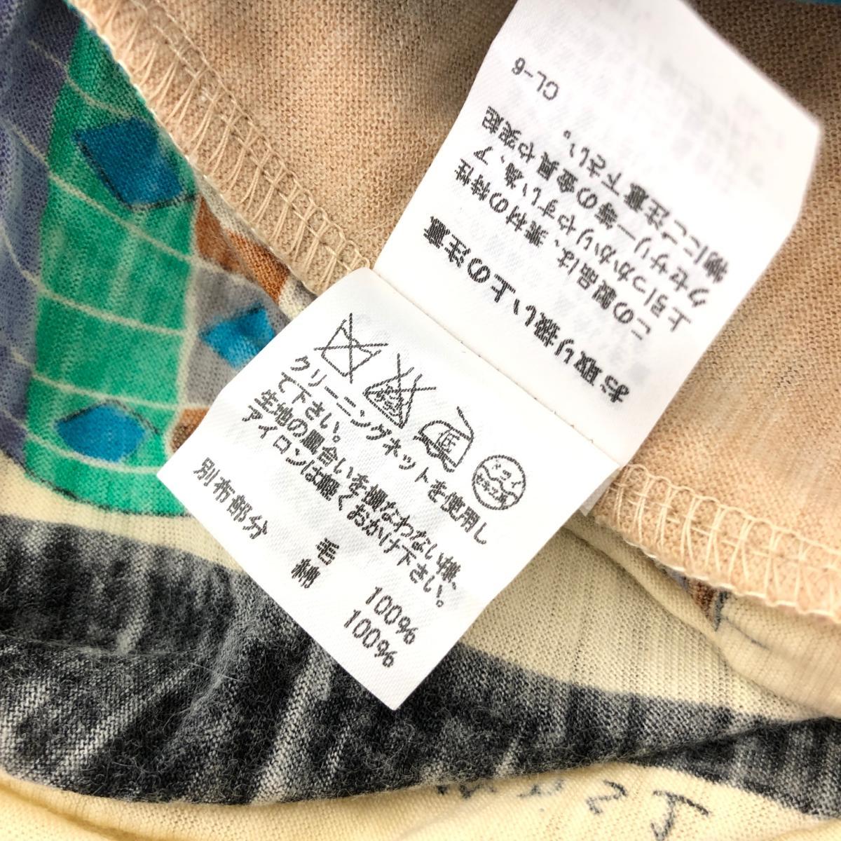 良好◆tsumori chisato ツモリチサト カットソー サイズ2◆ マルチカラー 綿100% レディース トップス　ニット切替 日本製_画像7