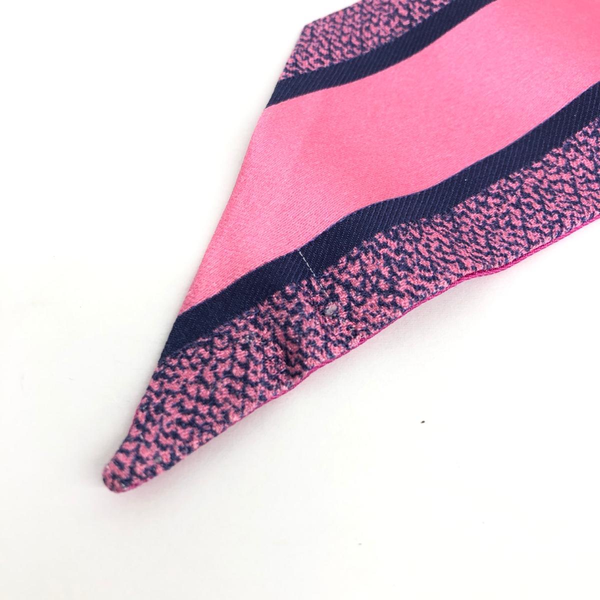 良好◆Christian Dior クリスチャンディオール ミッツァ スカーフ◆ ピンク シルク100％ フラワー レディース スカーフ カレ 絹 服飾小物_画像5