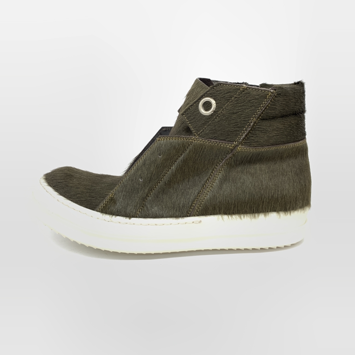 未使用品◆RICKOWENS リックオウエンス ハイカットスニーカー 38◆ カーキ ハラコ レディース 靴 シューズ sneakers_画像2