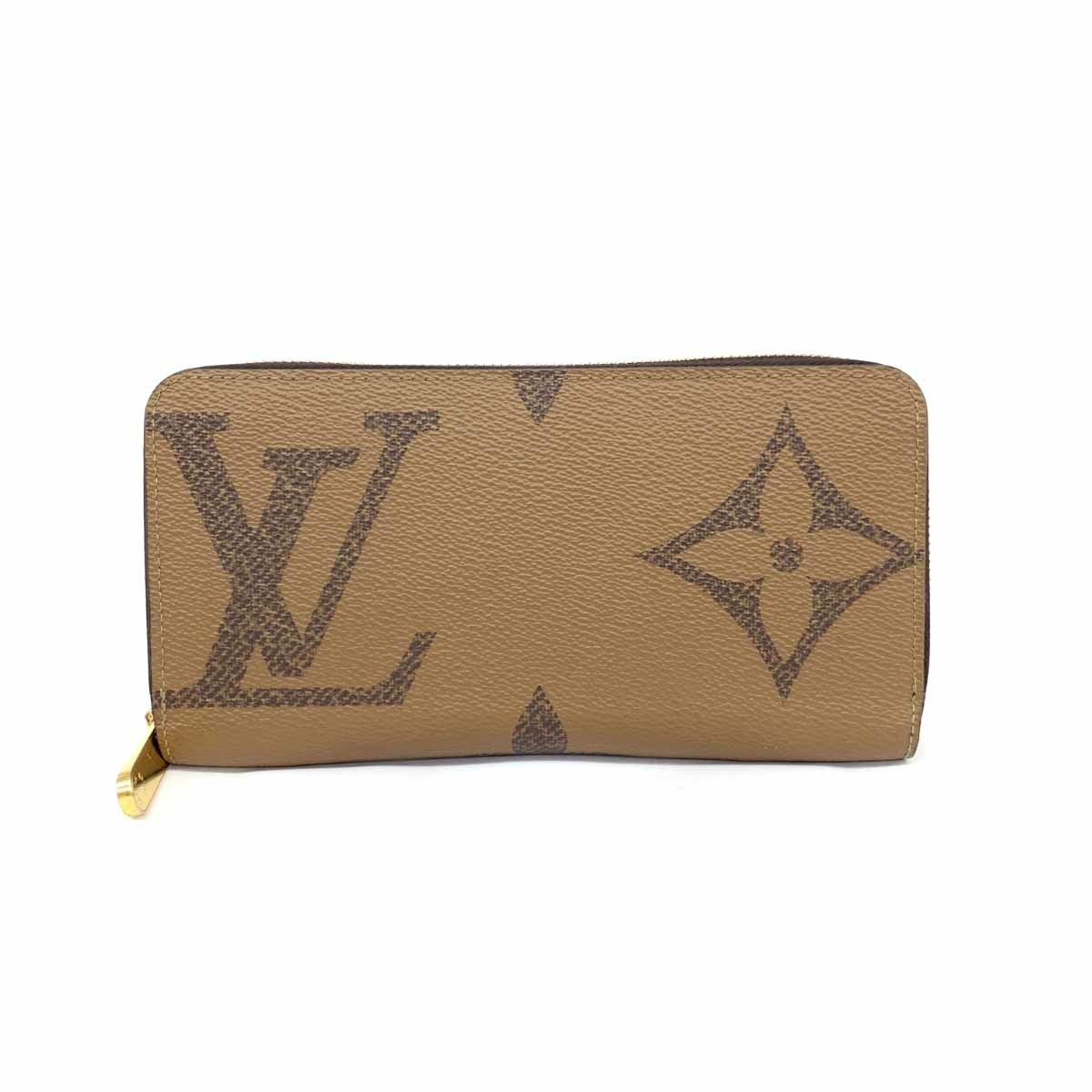 良好◆LOUIS VUITTON ルイヴィトン ジッピーウォレット/モノグラムジャイアント 長財布◆M69353 ブラウン レディース RFID 服飾小物_画像1