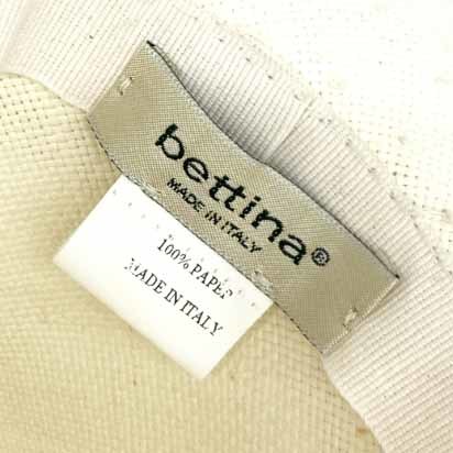 良好◆bettina ベッティーナ ストローハット ◆ オフホワイト PAPER100% 中折れ レディース イタリア製 帽子 hat 服飾小物_画像7