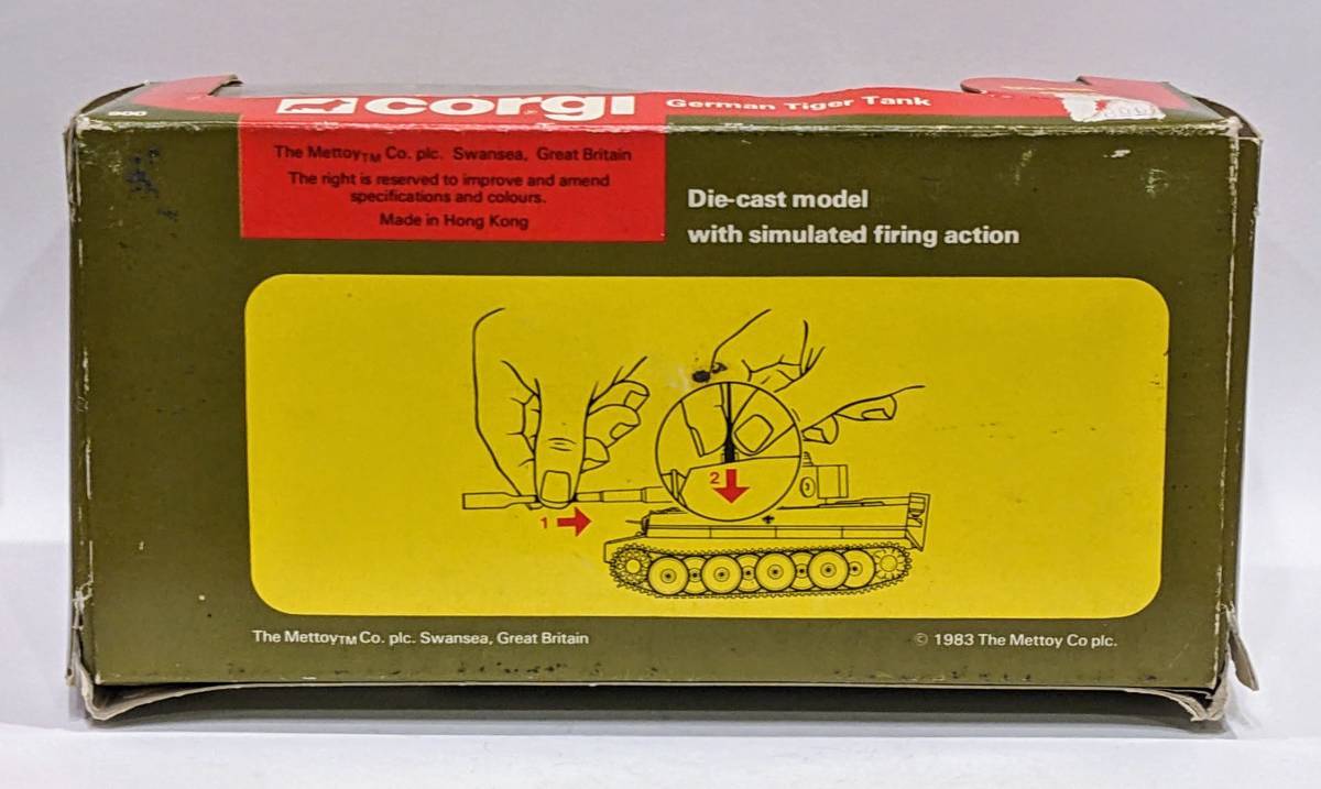 【当時物】70年代　英コーギー　タイガー重戦車　タイガーⅠ　ドイツ軍　箱付き　イギリス製_画像5