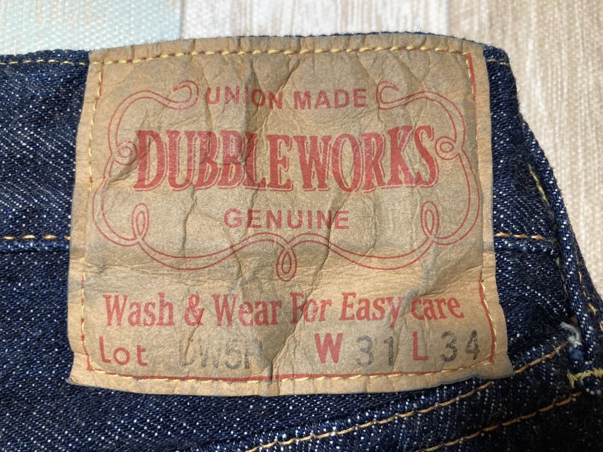  двойной Works DW5P W31L34 бумага patch кромка цепь one woshu не использовался товар 