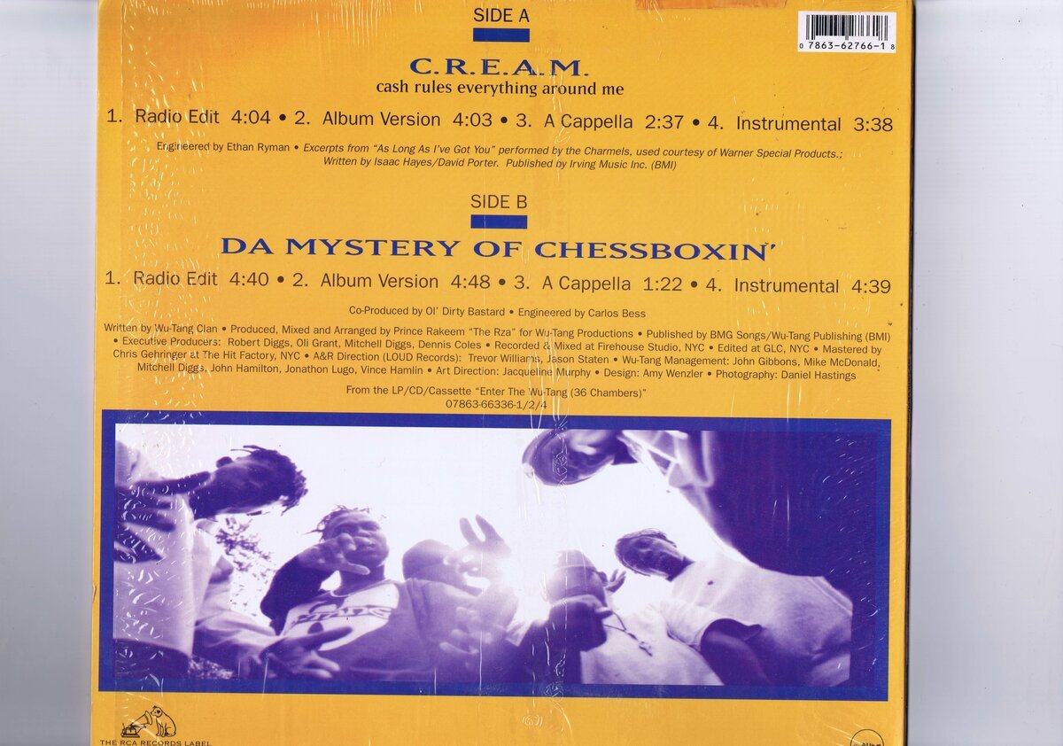 盤質良好 US盤 Wu-Tang Clan C.R.E.A.M. Cash Rules Everything Around Me ウー・タン・クラン シュリンク付 RCA 07863-62766-1_画像2