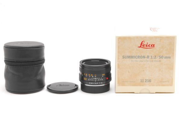 [A- Mint] Leica SUMMICRON-R 50mm f/2 E55 Lens R-Cam Germany 11216 Box JAPAN 8764_画像1