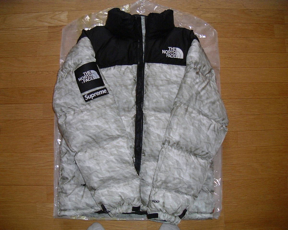 Supreme the north face 19aw 19fw paper print nuptse jacket M_画像1