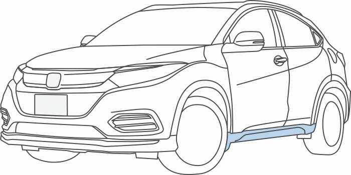  Vezel RU серия средний период : оригинальный боковой нижний отделка черный (G X для )( снят с производства, остаток наличие незначительный )