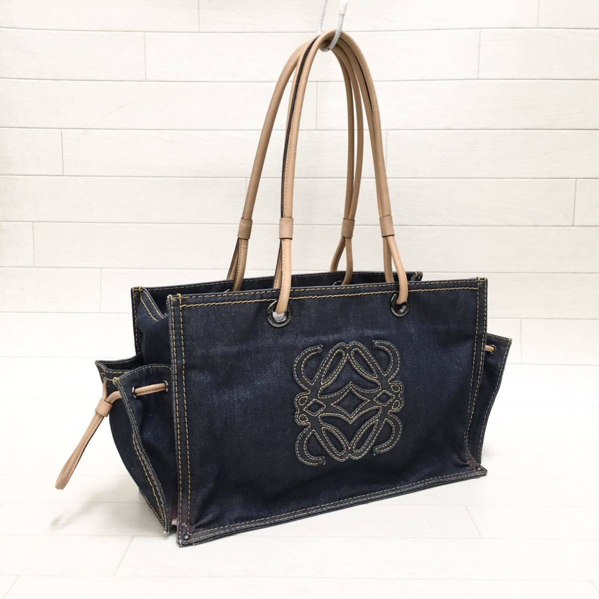 ☆希少・シリアル付☆ロエベ LOEWE ショッパートート デニム トートバッグ