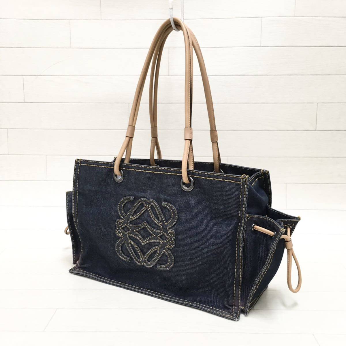 ☆希少・シリアル付☆ロエベ LOEWE ショッパートート デニム トートバッグ