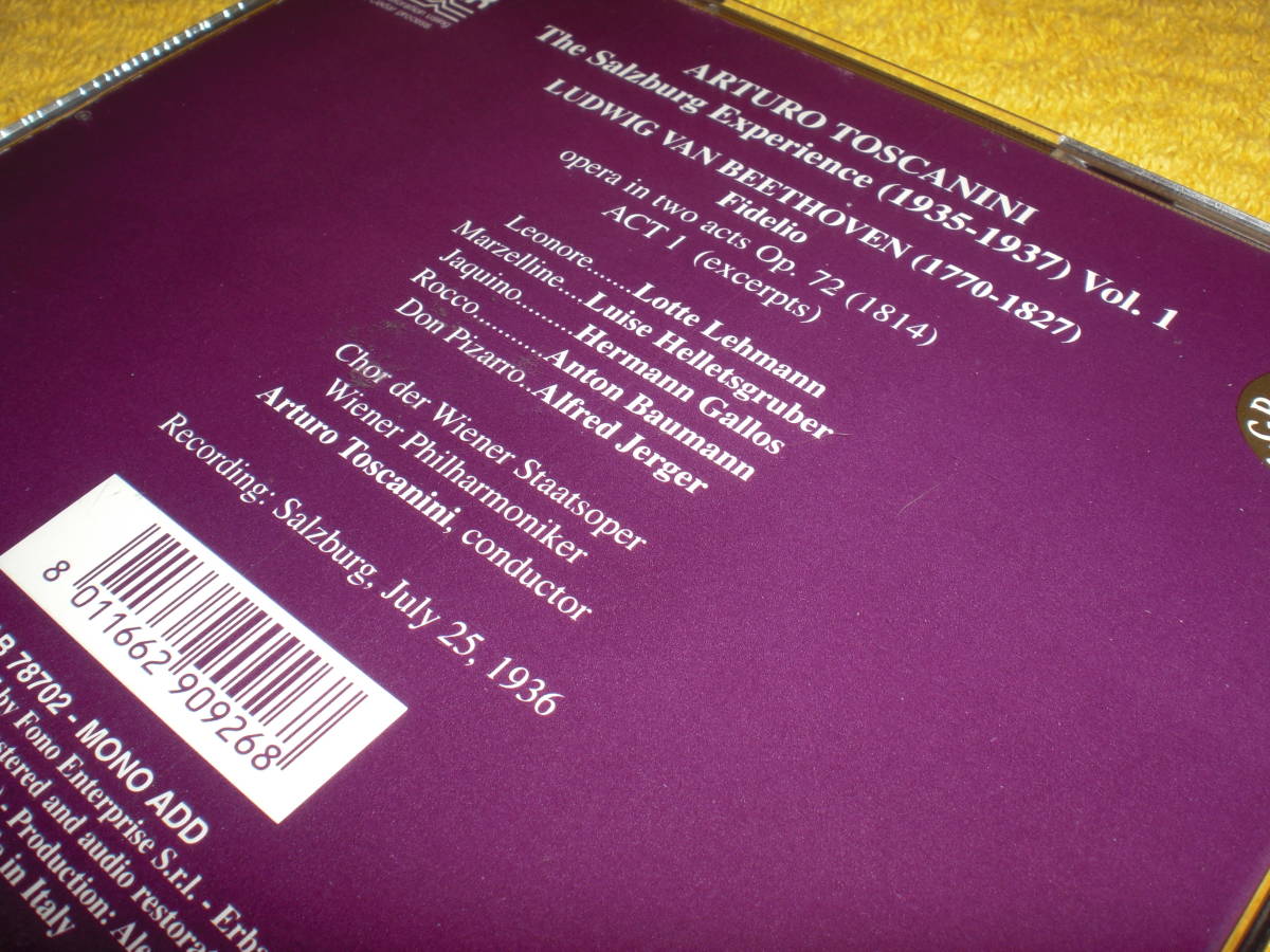 GRAMMOFONO2000廃盤トスカニーニ＆VPOザルツブルグ音楽祭1936-1937ワーグナー名歌手,モーツァルト魔笛,フィデリオ,ファルスタッフ9枚組BOX_画像4