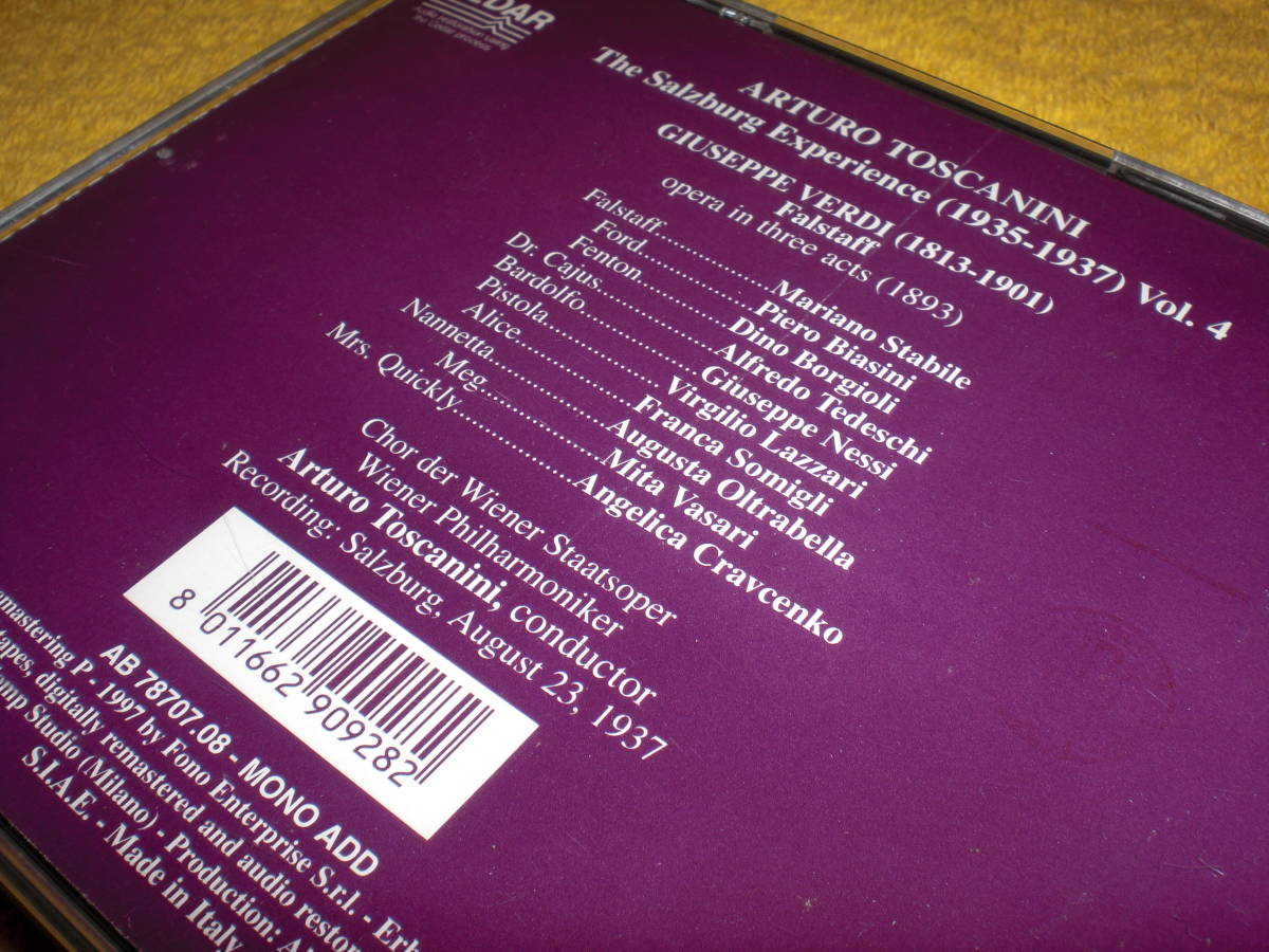 GRAMMOFONO2000廃盤トスカニーニ＆VPOザルツブルグ音楽祭1936-1937ワーグナー名歌手,モーツァルト魔笛,フィデリオ,ファルスタッフ9枚組BOX_画像10