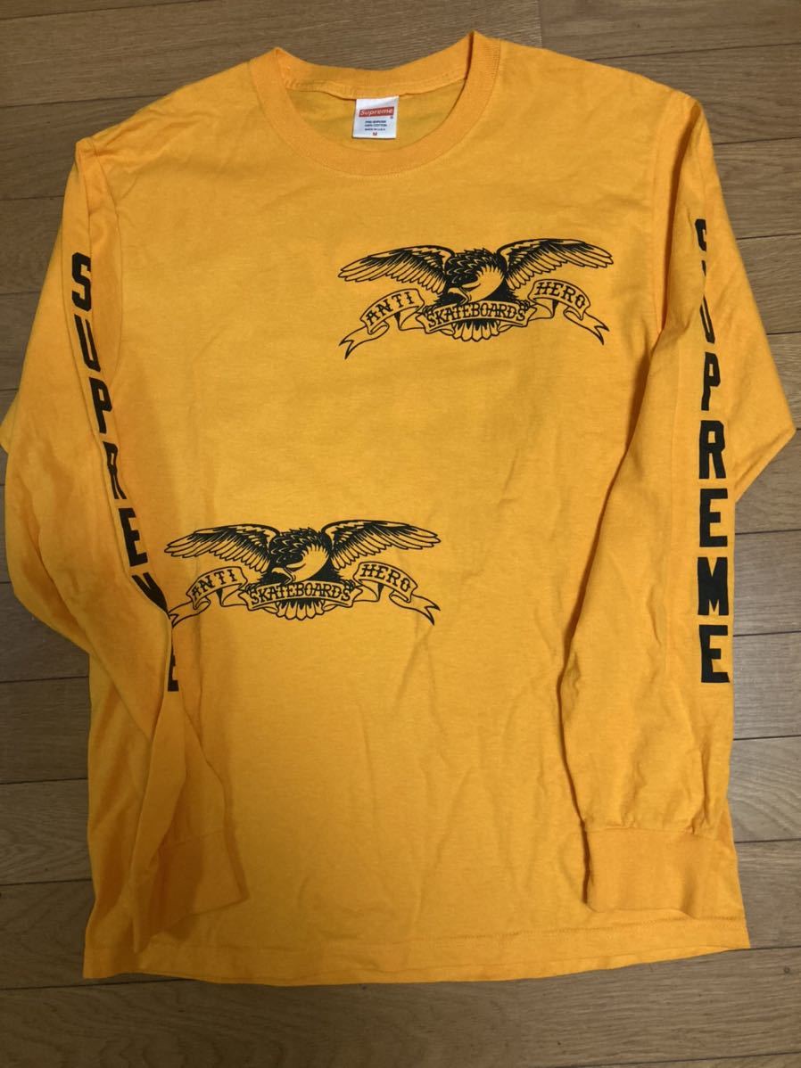 Supreme ANTIHERO LS Tee gold Mサイズ　シュプリーム　アンタイヒーロー　ゴールド　ロンT 2014ss_画像2