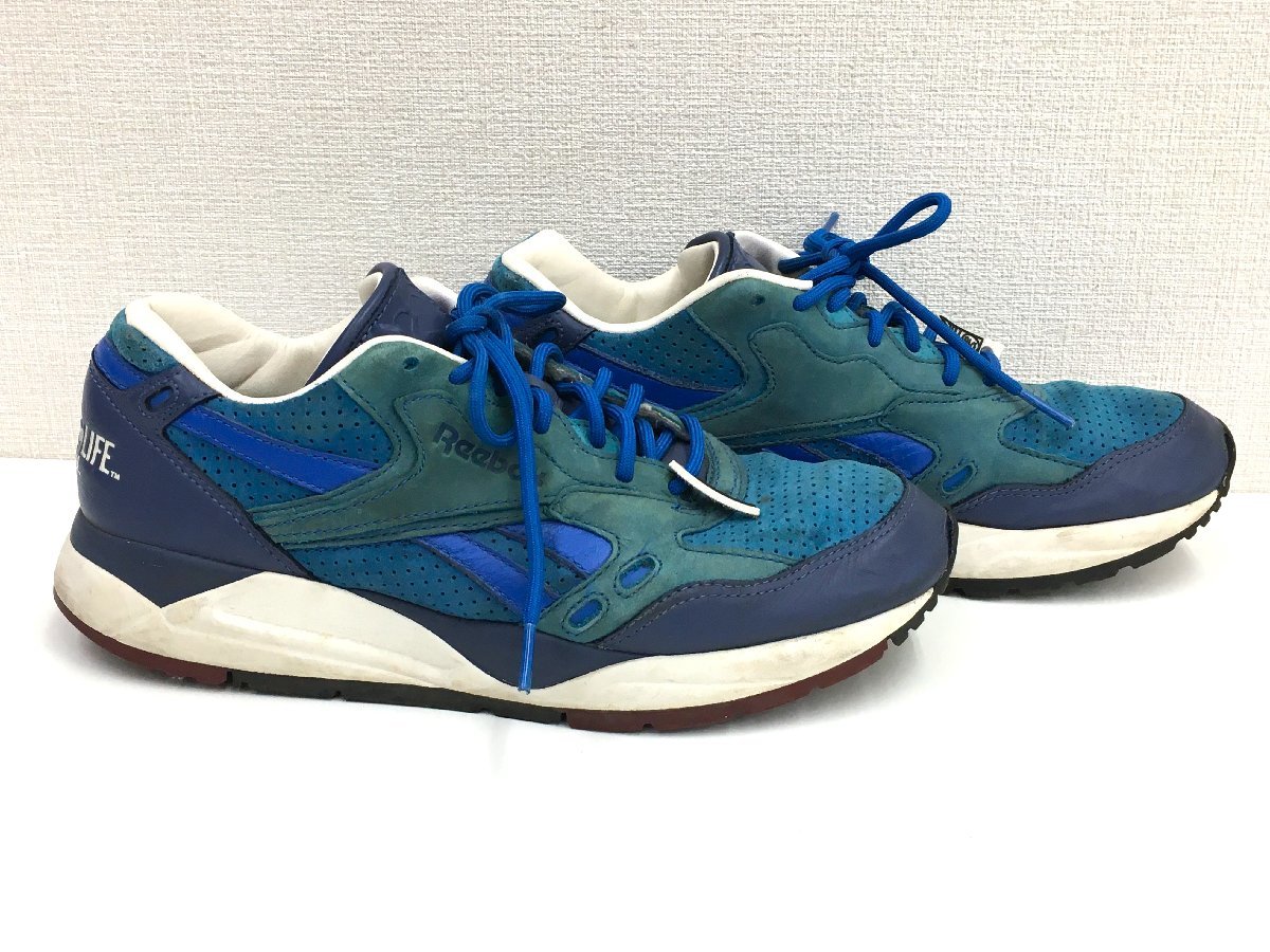 ▲二宮店▲【中古品】11-23 Reebok リーボック DISTINCT LIFE AQ9285 ブルー×ホワイト メンズ ウオーキング_画像4