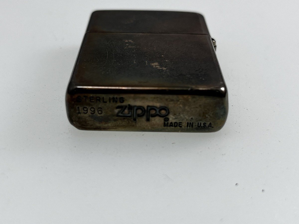 Zippo ジッポー STERLING SILVER スターリング シルバー 1996 喫煙具 オイルライター 火花OK 着火未確認[327684_画像3