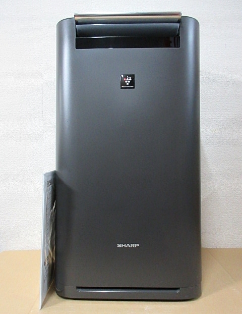 S5513 中古 SHARP シャープ KI-GS70-H 加湿空気清浄機 グレー系 高濃度プラズマクラスター25000 2018年製 取説付_画像1