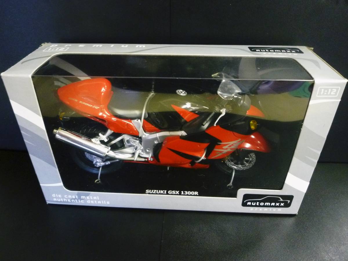  1/12 スズキ GSX1300R ハヤブサ SUZUKI GSX 1300R 隼 正規ライセンス商品 HAYABUSA RED オートマックス プレミアム ダイキャストメタル　_画像1