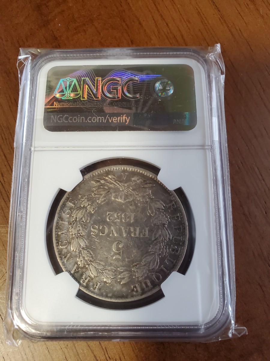 1952A フランス5フラン　銀貨 NGC　XF DETAILS_画像2