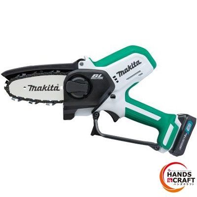 ◇【未使用品】makita マキタ MUC100DWHG 充電式ハンディソー 10.8V-1.5Ahバッテリー 充電器 付 小型 チェーンソー ガイドバー100mmの画像1