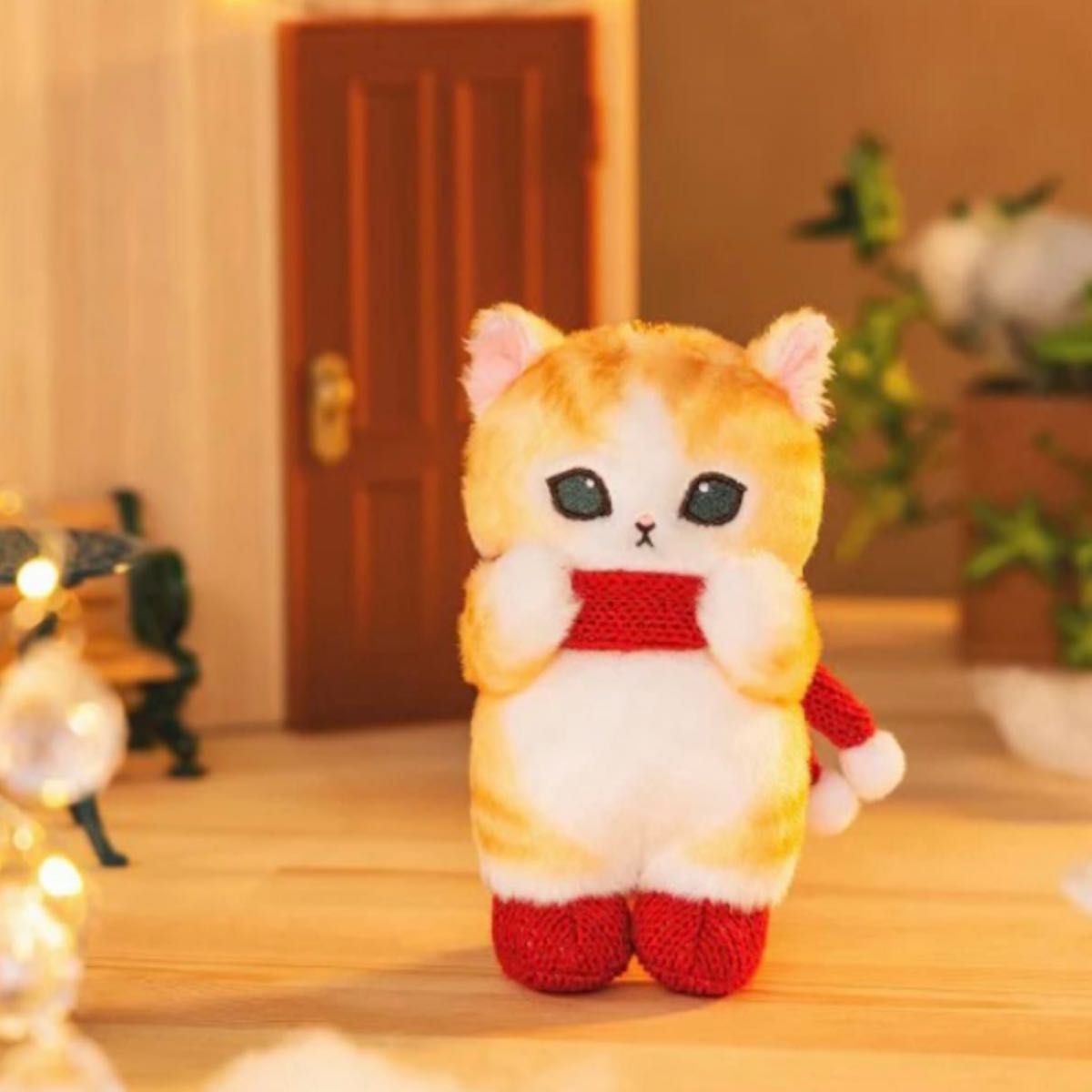 ★ 新品　mofusand モフサンド　クリスマス　ぬくぬくマフラーにゃんこ マスコット