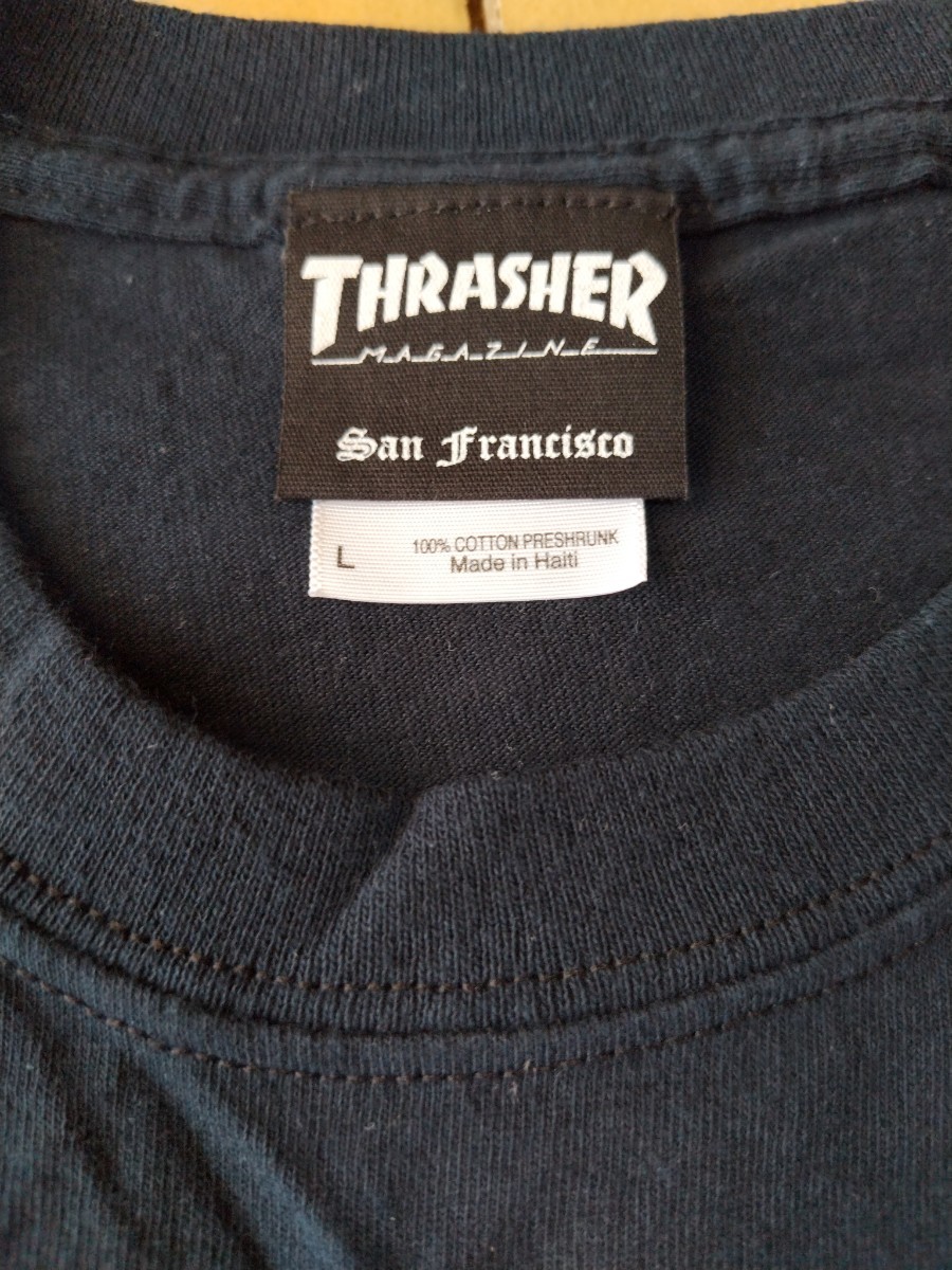 美品！ スラッシャー ジョニービー別注 Tシャツ 黒 Lサイズ THRASHER JONNY BEE ブラック スケートボード sk8の画像3