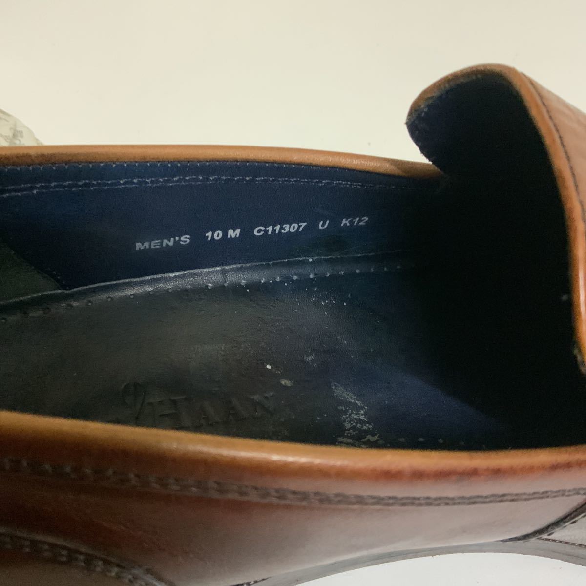 COLE HAAN コールハーンスリッポン ローファーレザーシューズ古着中古10Ｍ　28cm_画像8