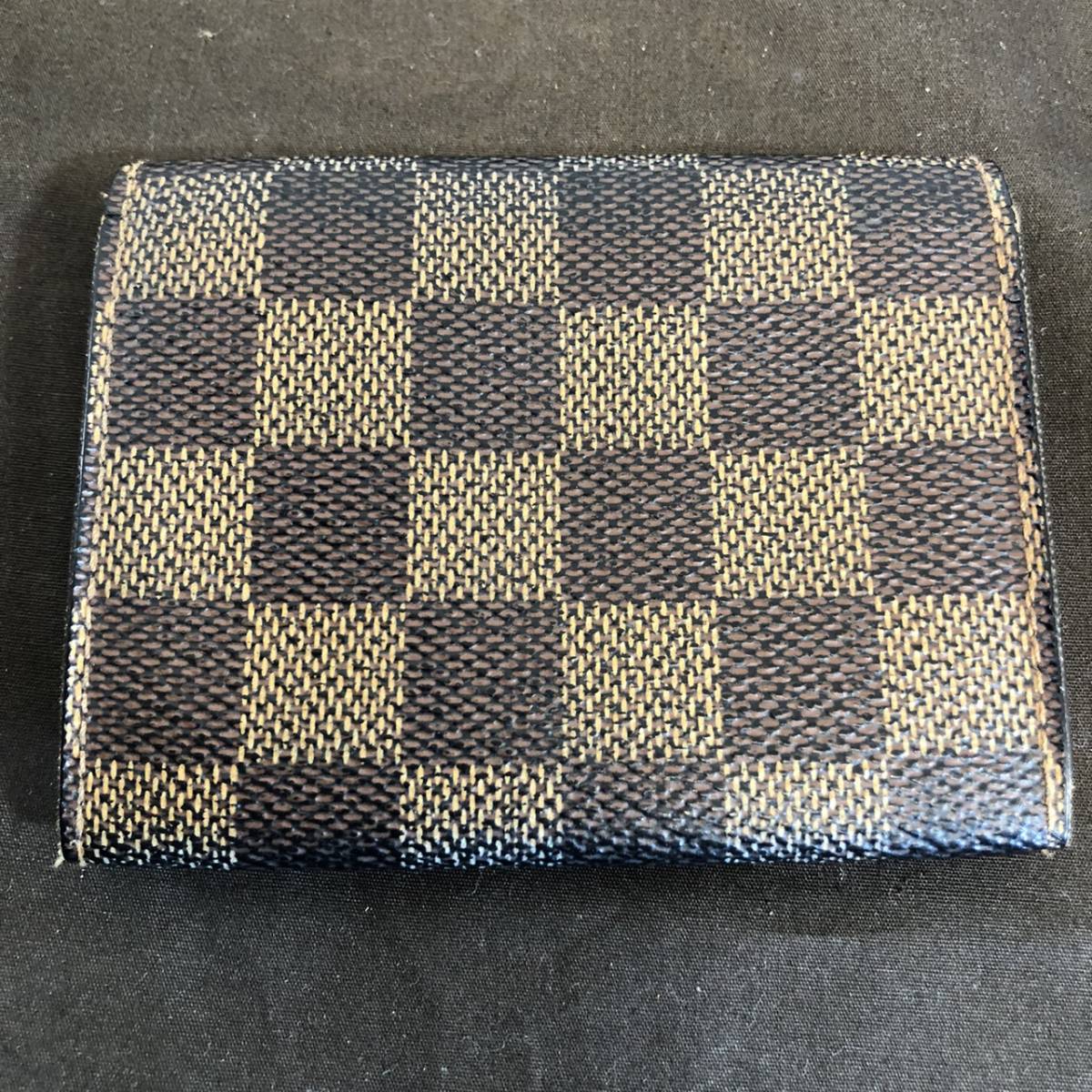 ●【MH-5958】中古品 LOUIS VUITTON ルイヴィトン N62920 ダミエ アンヴェロップ カルト ドゥ ヴィジット 名刺入【レターパックプラス可】の画像2