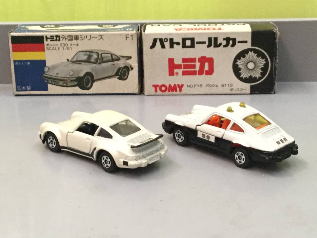 トミカ 青箱 / パトカーフェア ポルシェ930ターボ / ポルシェ911Sポリスカー 　　　　日本製_画像6