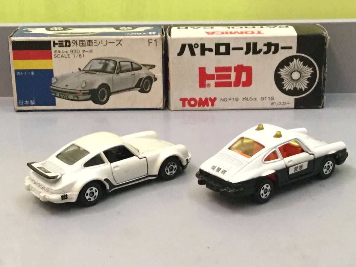 トミカ 青箱 / パトカーフェア ポルシェ930ターボ / ポルシェ911Sポリスカー 　　　　日本製_画像5