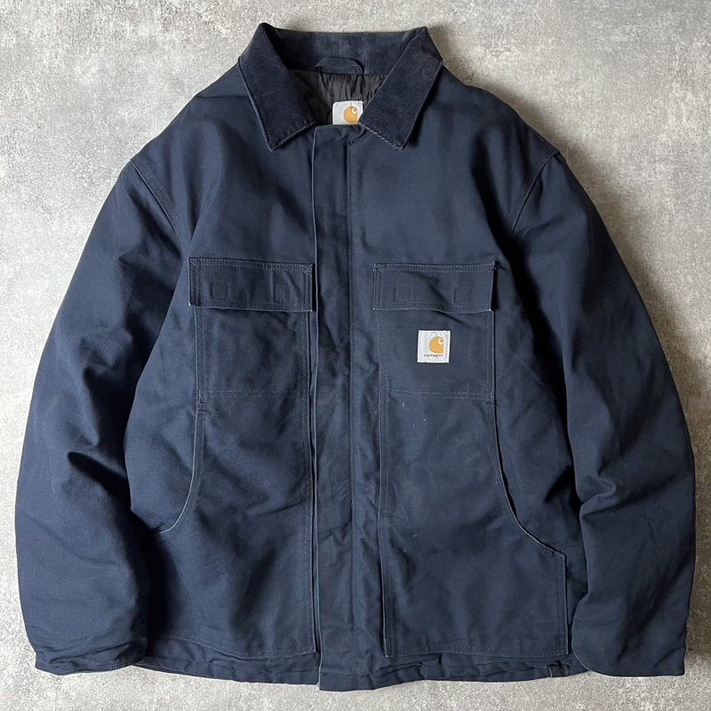 Carhartt 中綿 キルティング ライナー ダック トラディショナル コート XL / カーハート ジャケット ジャンパー ネイビー_画像1