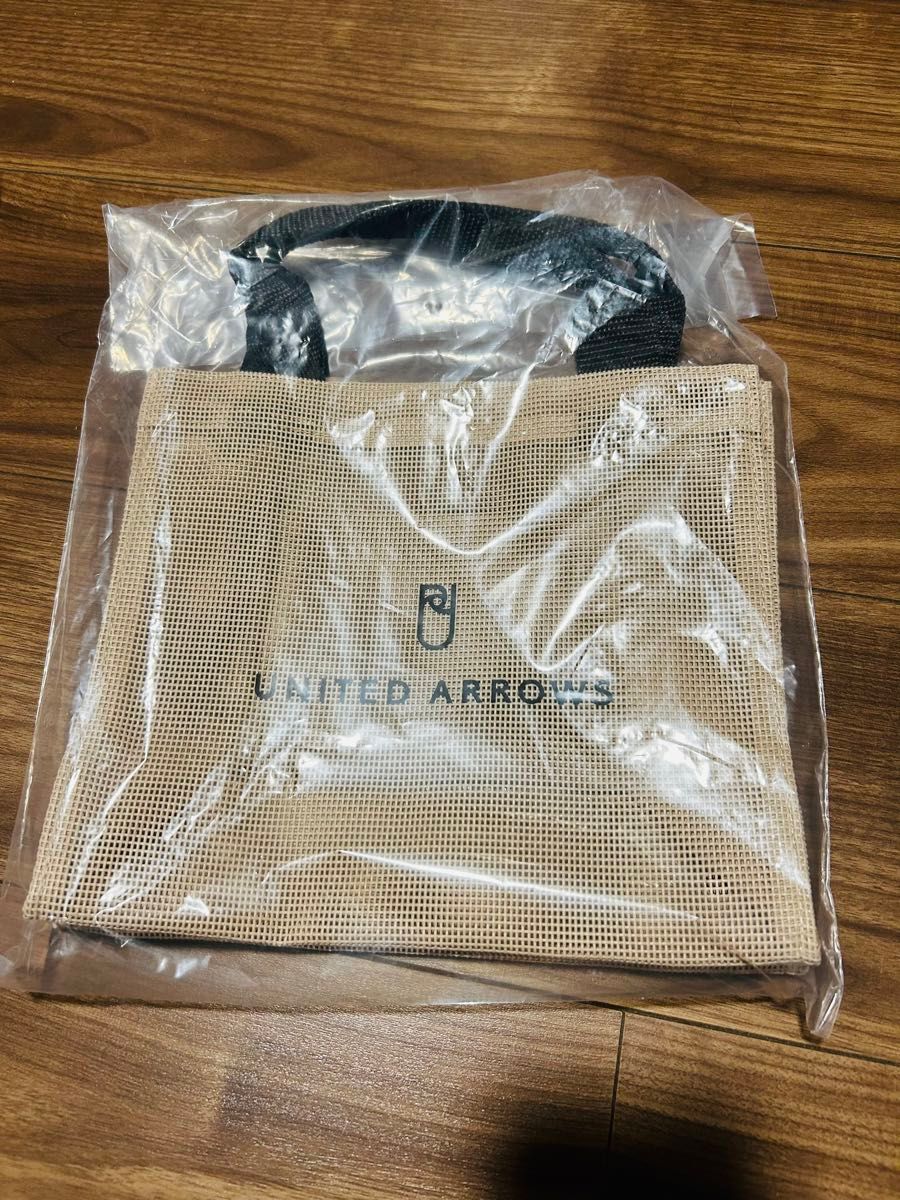 【新品未使用】UNITED ARROWS ロゴ メッシュ トートバッグ S