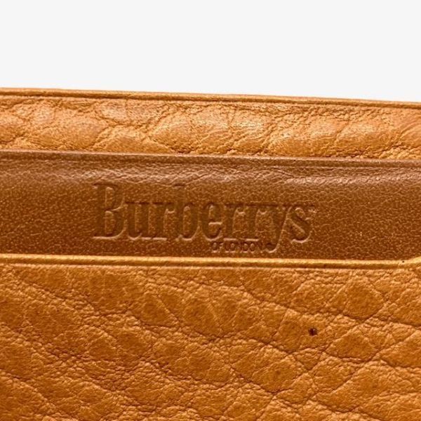 仙6 BURBERRY 名刺ケース バーバリー キャメル系 レザー ロゴ刻印 カード入れ ブランド小物_画像7