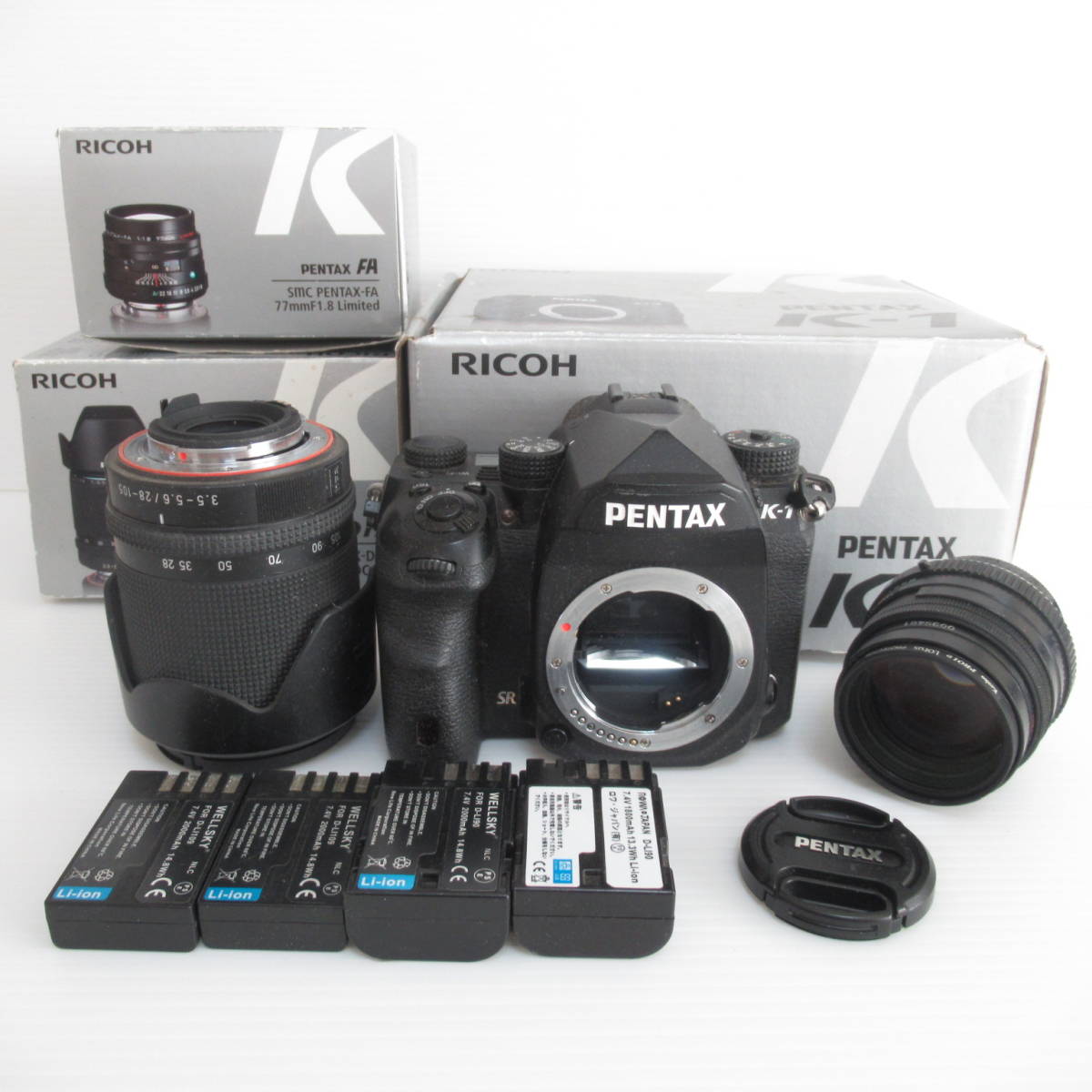 カメラ　PENTAX　K-1　RICOH　カメラレンズ　62㎜　49㎜　バッテリー　箱付き　通電確認済　80サイズ発送同梱不可 【2316604/098/mrrz】p_画像1